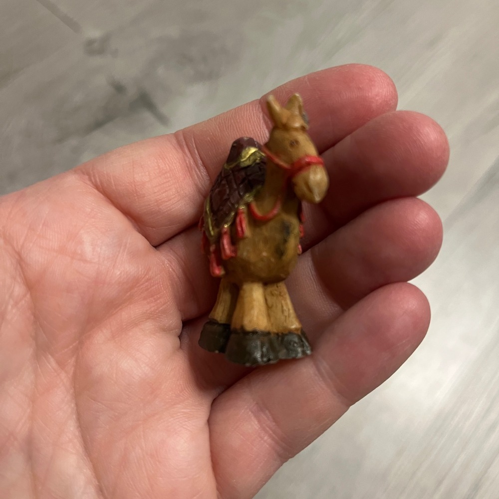 Giftco Inc Miniature Camel Figurine Decorative Nativity Animal Brown Red Gold